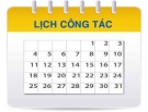 Lịch công tác tháng 12 năm 2017