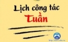 Lịch công tác tuần từ 19 - 25/03/2018