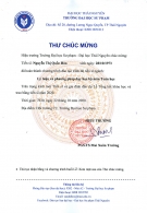 THƯ CHÚC MỪNG - Hiệu trưởng Trường Đại học Sư phạm - Đại học Thái Nguyên chúc mừng Tiến sĩ Nguyễn Thị Quốc Hòa
