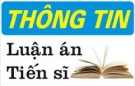 Trang thông tin và tóm tắt luận án của nghiên cứu sinh Phạm Đào Tiên